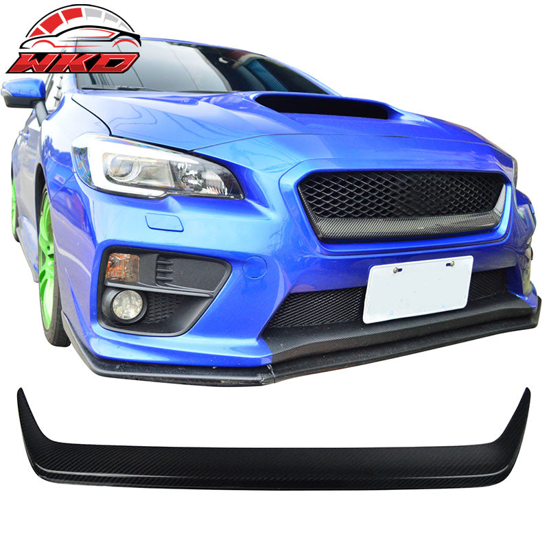 Fits 15-17 Subaru WRX STI Front Grille Garnish Cover Trim Matte Carbon Fiber