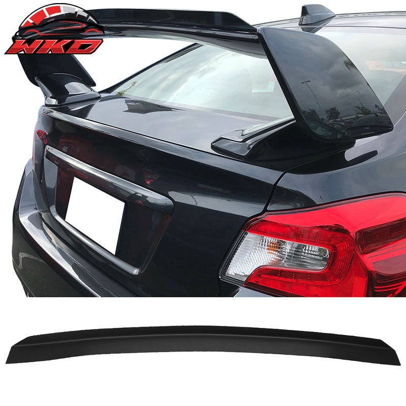 For 08-21 Subaru WRX & STI Gurney Flap Add-On Trunk Spoiler Wing FRP Matte Black