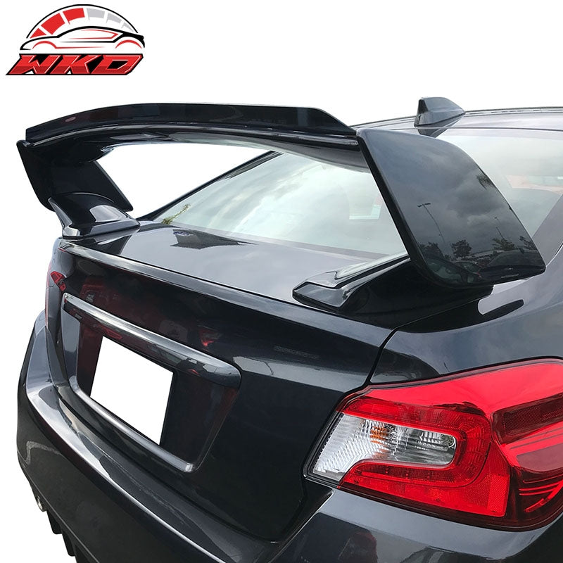 For 08-21 Subaru WRX & STI Gurney Flap Add-On Trunk Spoiler Wing FRP Matte Black