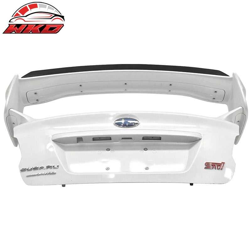 For 08-21 Subaru WRX & STI Gurney Flap Add-On Trunk Spoiler Wing FRP Matte Black