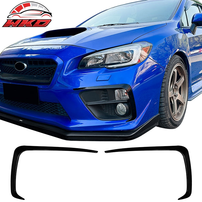Wholesale For 15-17 Subaru WRX STI IKON Front Bumper Side Splitter Canards ABS Gloss Black - Wikond Auto