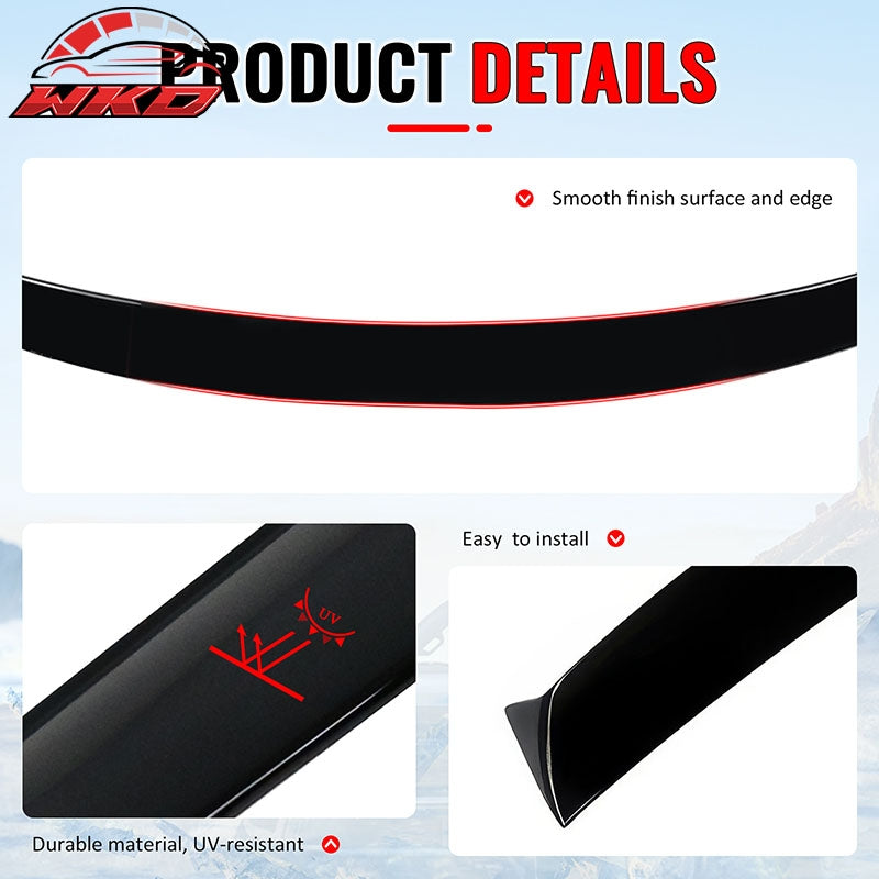 Fits 15-21 Subaru WRX STI IKON Style Rear Roof Window Spoiler Wing Gloss Black