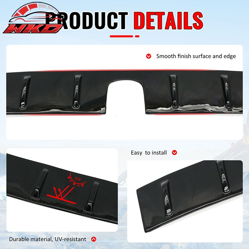 Fits 15-21 Subaru WRX STI & 12-16 Impreza OE Style Roof Spoiler Gloss Black PP