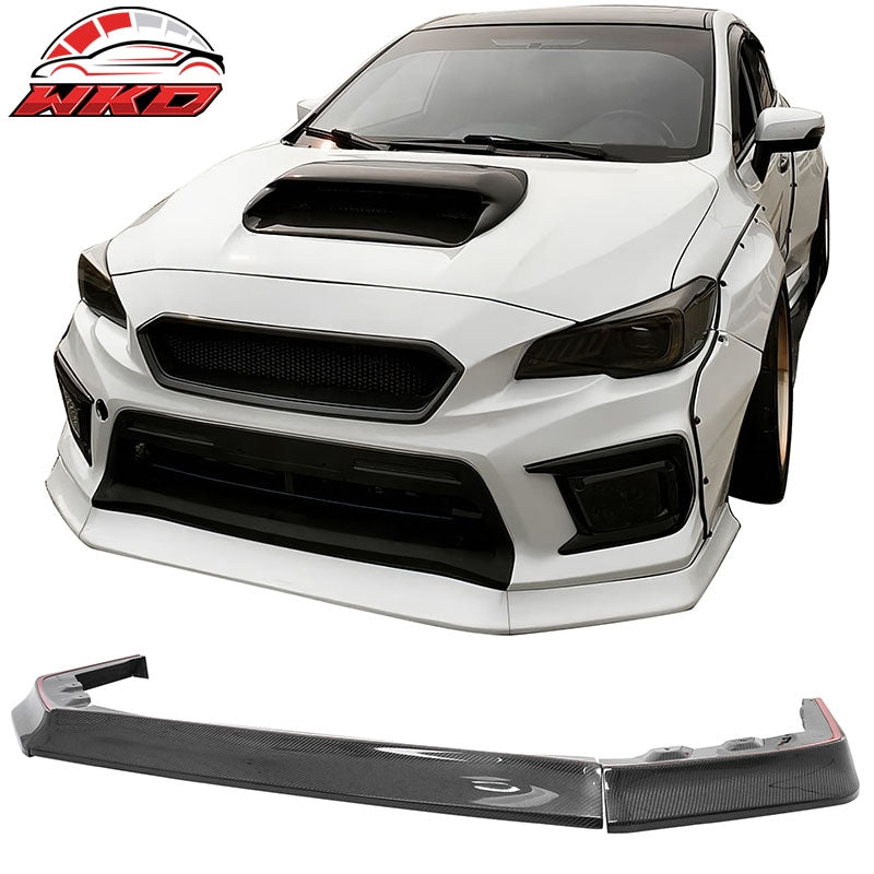 Wholesale 15-21 Subaru WRX STI OI Style Wet Carbon Fiber Front Bumper Lip Spoiler 3PC - Wikond Auto