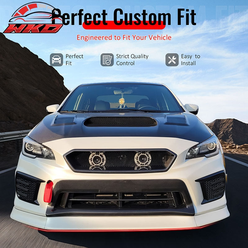 Wholesale 15-21 Subaru WRX STI OI Style Wet Carbon Fiber Front Bumper Lip Spoiler 3PC - Wikond Auto
