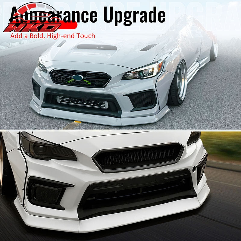 Wholesale 15-21 Subaru WRX STI OI Style Wet Carbon Fiber Front Bumper Lip Spoiler 3PC - Wikond Auto