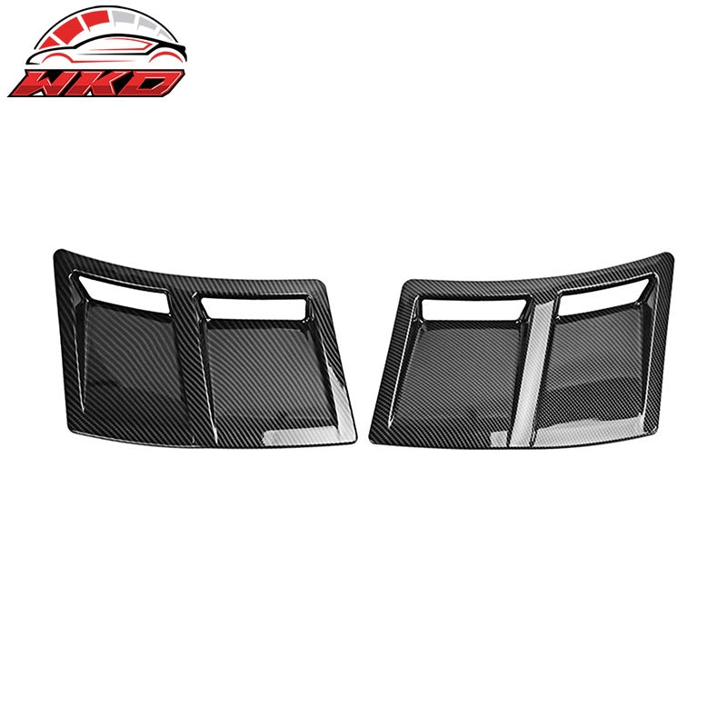 Fits 15-21 Subaru WRX & STI Rear Bumper Air Vent Corner Cover Carbon Fiber Print
