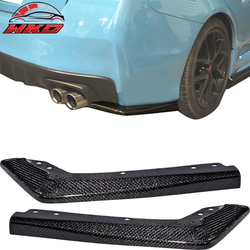 Fits 15-21 Subaru WRX/STI Rear Bumper Apron Splitters Carbon Fiber CF