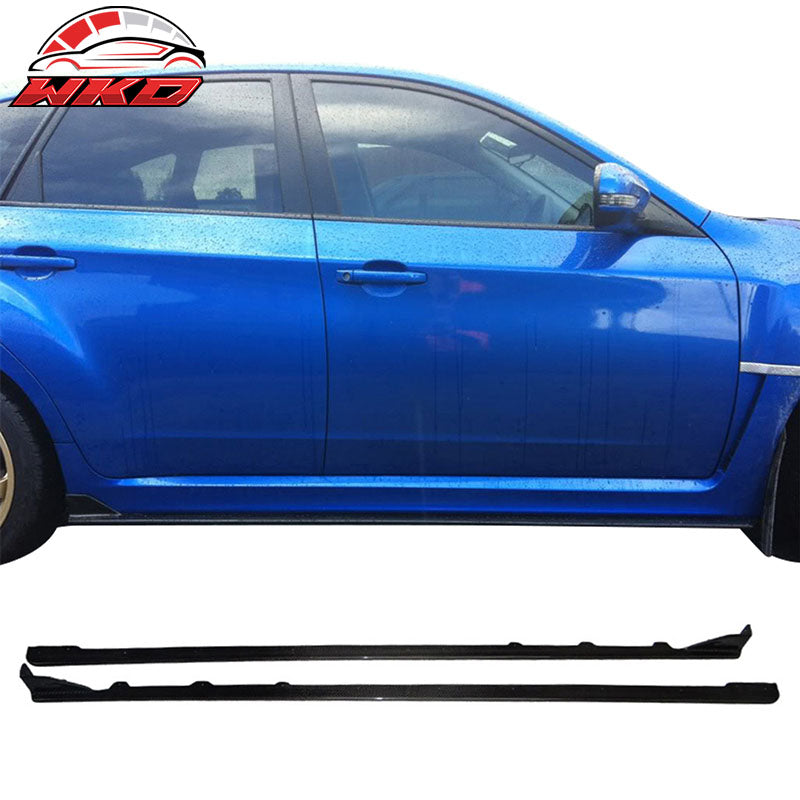 Fits 15-21 Subaru WRX STI Style Side Skirts Extension - Matte Carbon Fiber