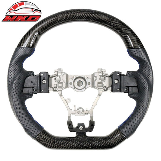Wholesale 15-21 WRX & STI Steering Wheel CF + Perforated Leather + Blue Stitching