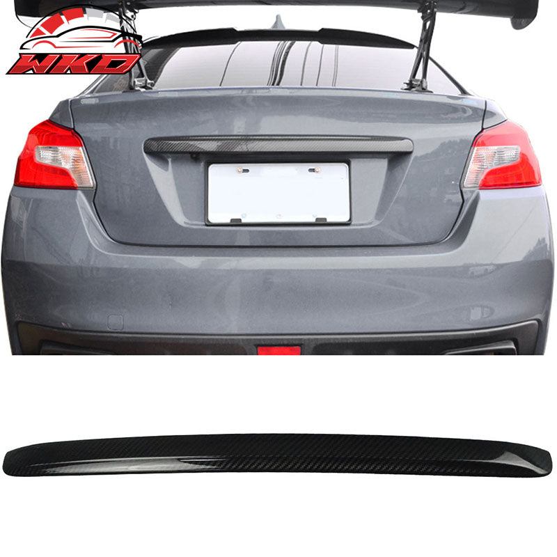 Fits 15-21 Subaru WRX STI Rear Trunk Lid Garnish Trim Cover - Carbon Fiber CF