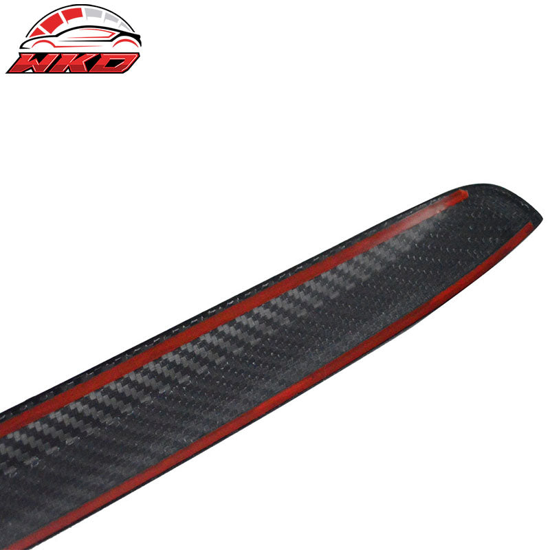 Fits 15-21 Subaru WRX STI Rear Trunk Lid Garnish Trim Cover - Carbon Fiber CF