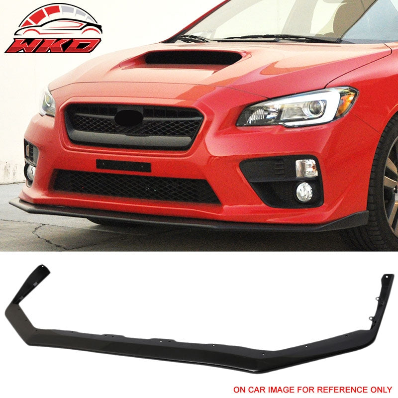 For 15-21 Subaru WRX STI V-Limited Style Front Bumper Lip Spoiler Gloss Black PP