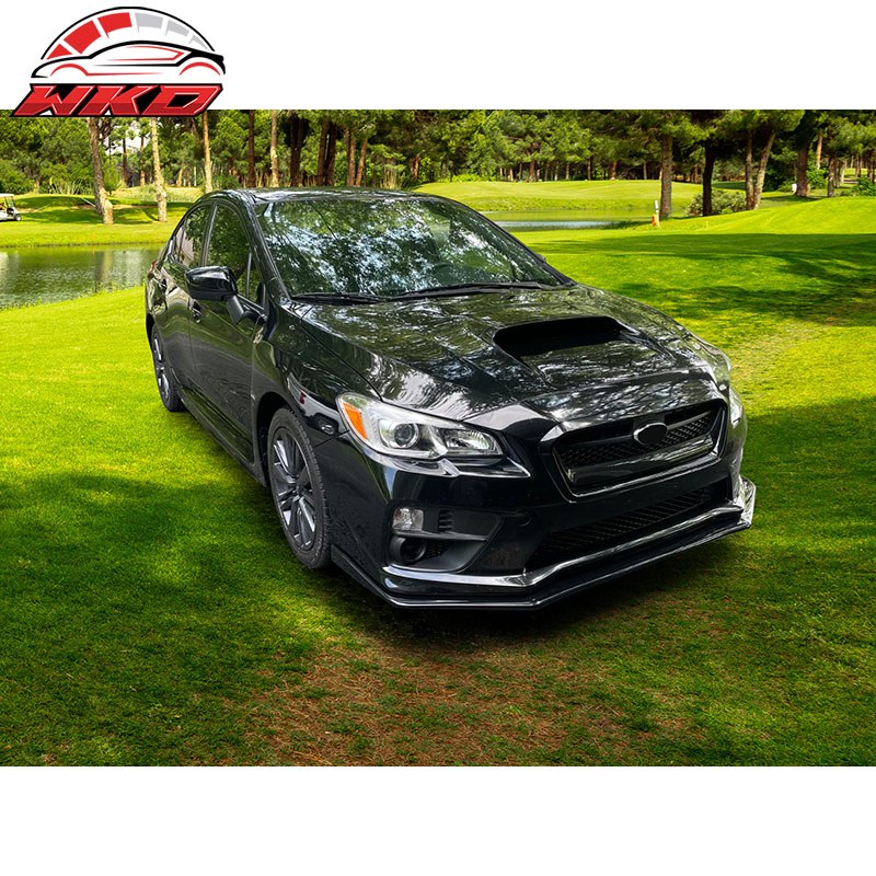 For 15-21 Subaru WRX STI V-Limited Style Front Bumper Lip Spoiler Gloss Black PP