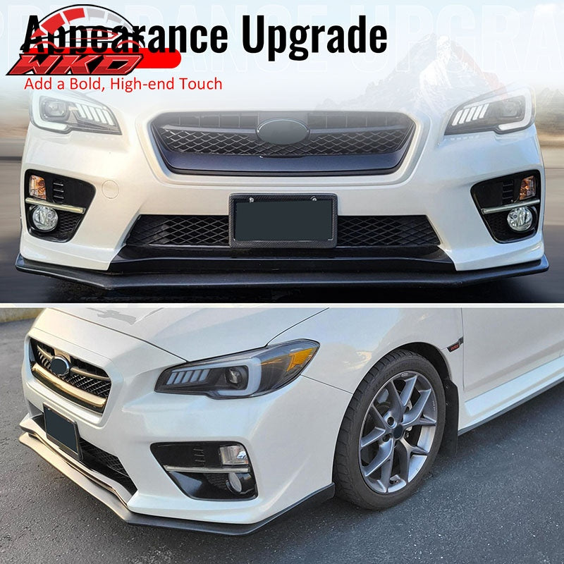 Fits 15-21 Subaru WRX STI V-Limited Style Front Bumper Lip Splitter Unpainted PP