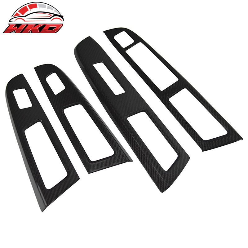 Wholesale 15-21 Subaru WRX STI 4PCS Window Switch Panel Cover Trim Matte Carbon Fiber