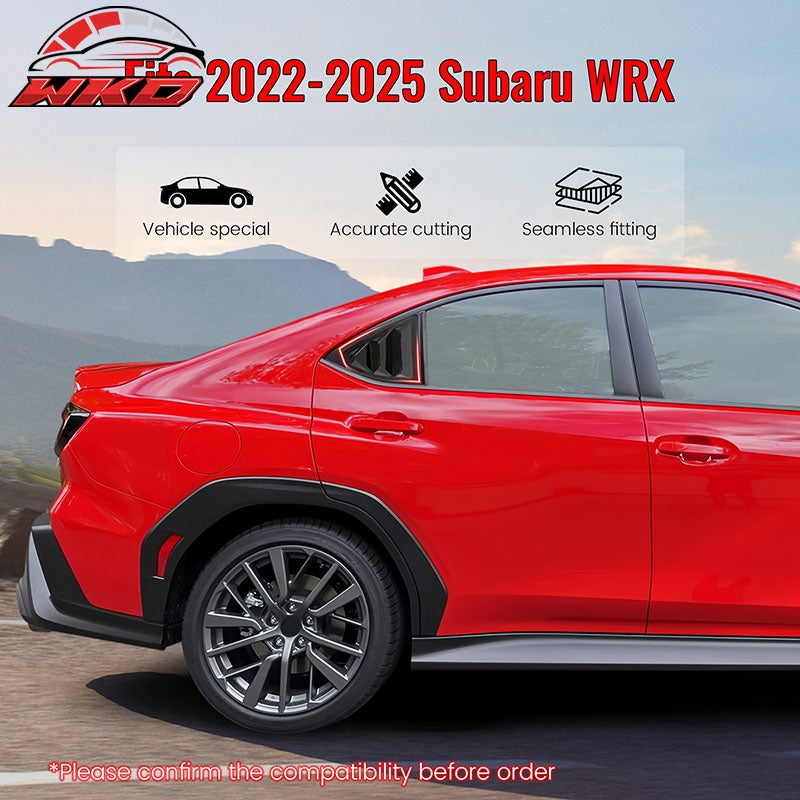 Fits 22-26 Subaru WRX IKON Style 2PCS Side Window Louver Vent Cover Unpainted PC
