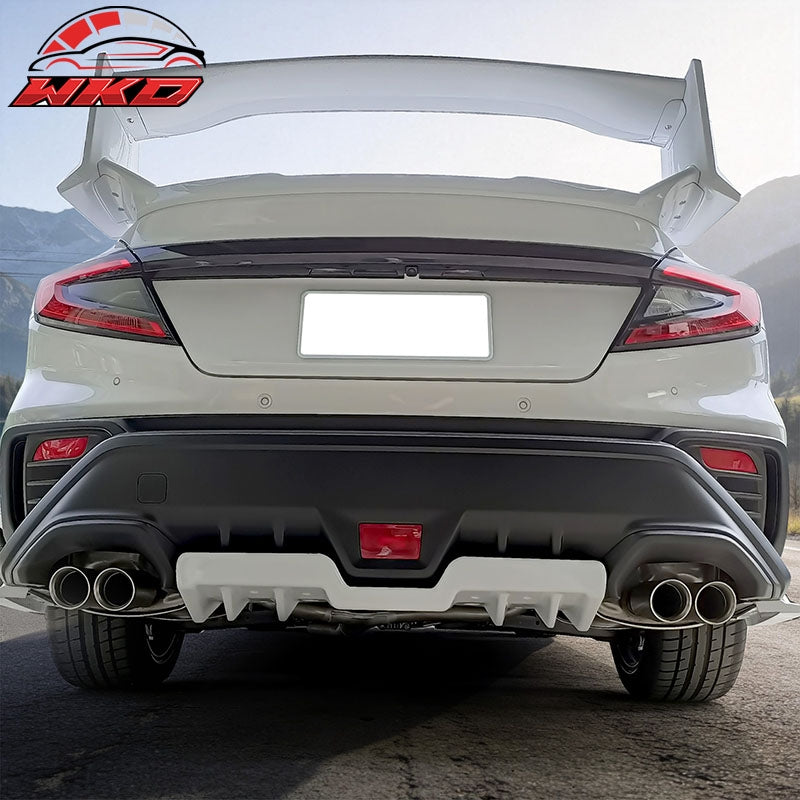 Fits 22-26 Subaru WRX VB 5th Add On Shark Fin Rear Bumper Diffuser Primer Black