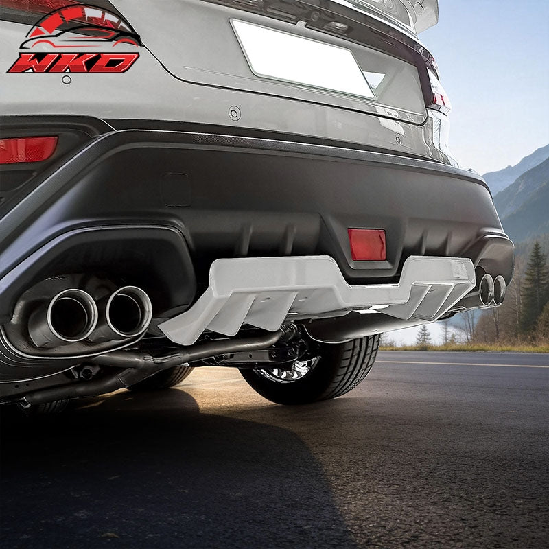 Fits 22-26 Subaru WRX VB 5th Add On Shark Fin Rear Bumper Diffuser Primer Black
