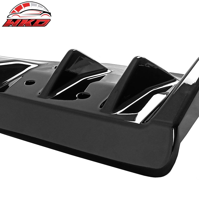 Fits 22-26 Subaru WRX VB 5th Added On Shark Fin Rear Bumper Diffuser Gloss Black