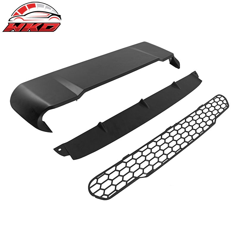 Fits 22-26 Subaru WRX VB D Style Front Air Intake Vent Hood Scoop Primer Black