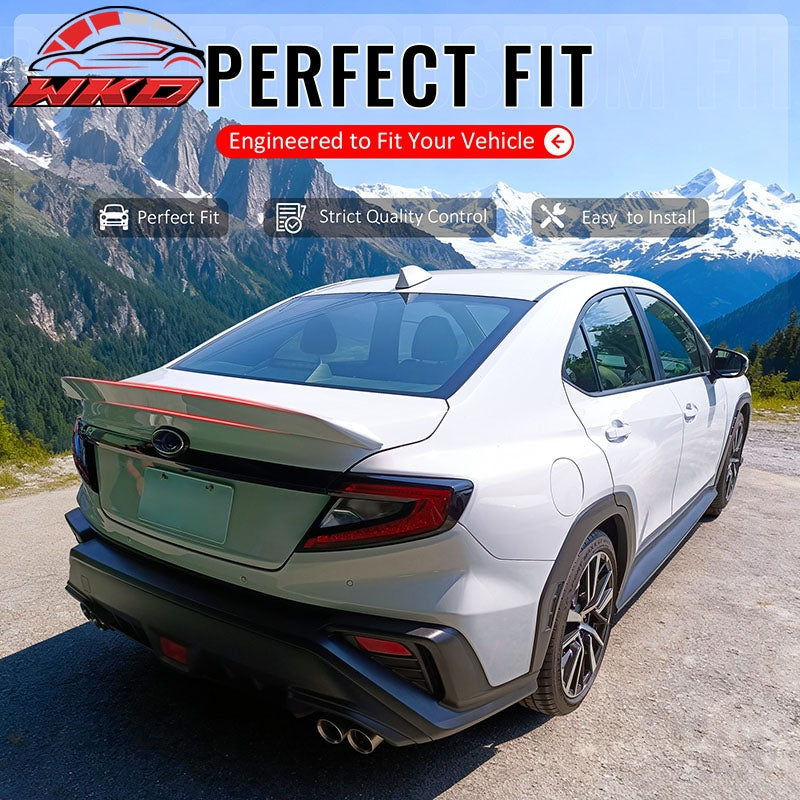 Fits 2022-2026 Subaru WRX VB DTO Style Rear Trunk Spoiler Wing ABS Gloss Black