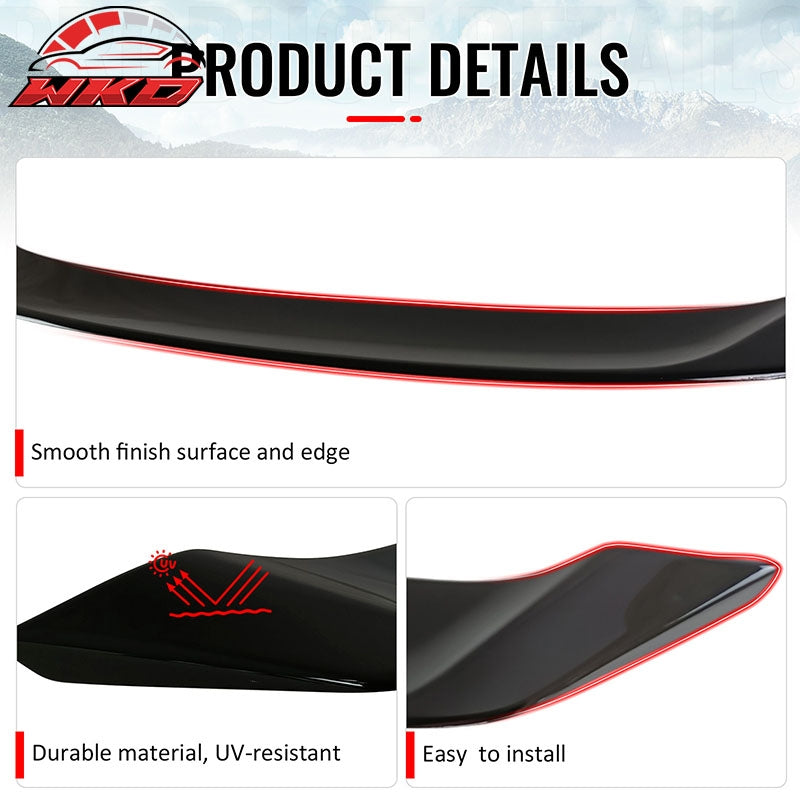 Fits 2022-2026 Subaru WRX VB DTO Style Rear Trunk Spoiler Wing ABS Gloss Black