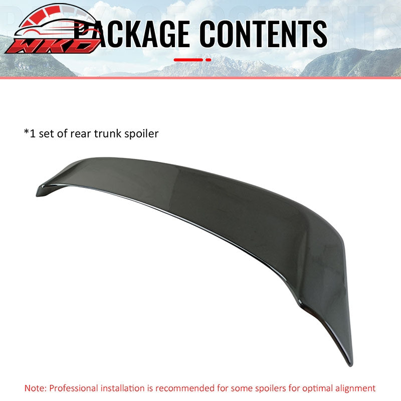 Fits 2022-2026 Subaru WRX VB DTO Style Rear Trunk Spoiler Wing ABS Gloss Black