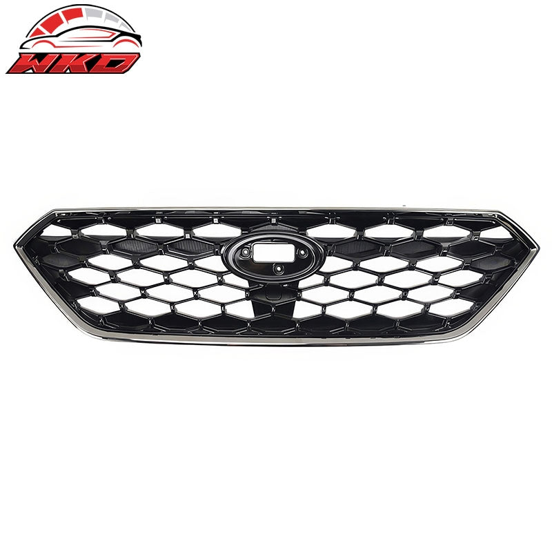 Fits 22-26 Subaru WRX VB JDM1 Style Front Upper Grille Gloss Black Chrome Frame