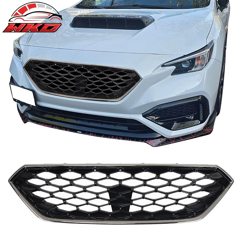 Wholesale 22-26 Subaru WRX VB JDM2 Style Front Upper Grille Gloss Black Chrome Frame