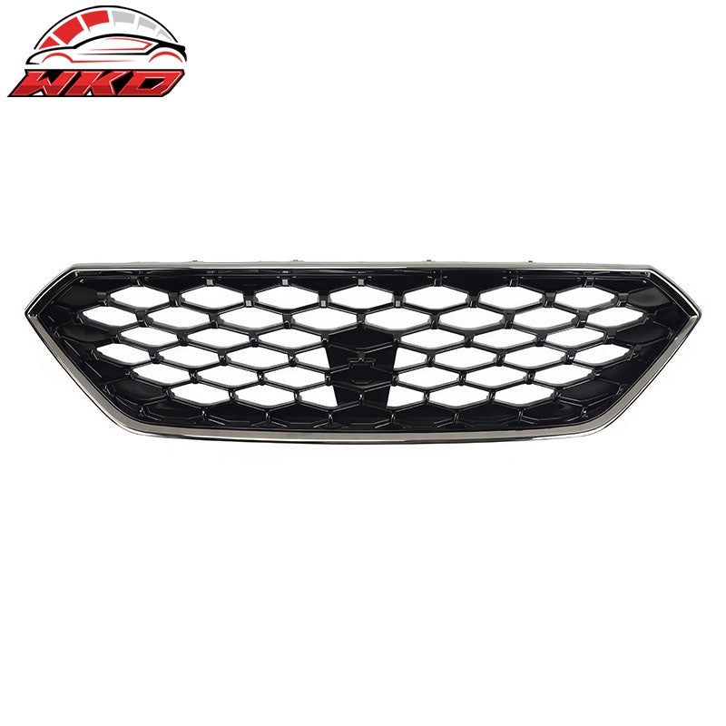 Fits 22-26 Subaru WRX VB JDM2 Style Front Upper Grille Gloss Black Chrome Frame