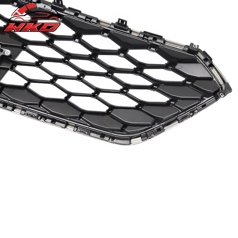 Fits 22-26 Subaru WRX VB JDM2 Style Front Upper Grille Gloss Black Chrome Frame