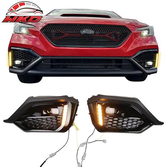 Wholesale 22-26 Subaru WRX VB OE Style Front Foglight Bezels W/LED Yellow Turn Signal