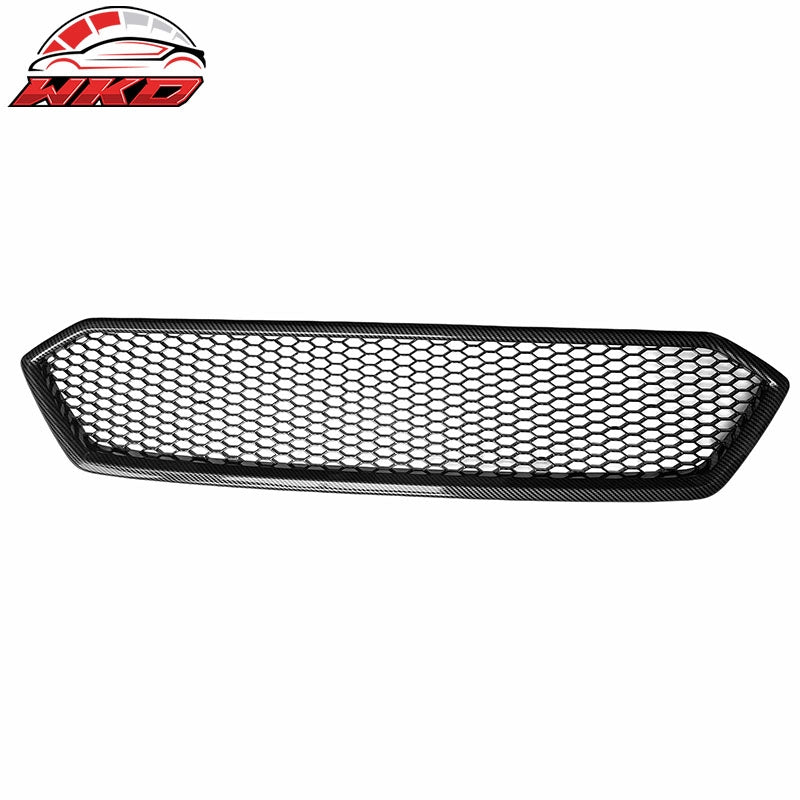 Fits 18-21 Subaru WRX/WRX STI Carbon Fiber Print Honeycomb Front Upper Grille PP
