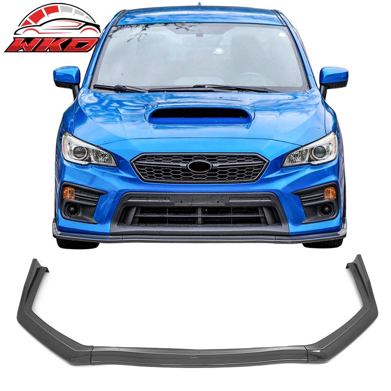 Wholesale 15-21 Subaru WRX & WRX STI Carbon Fiber Print Front Bumper Lip Spoiler 3PCS - Wikond Auto