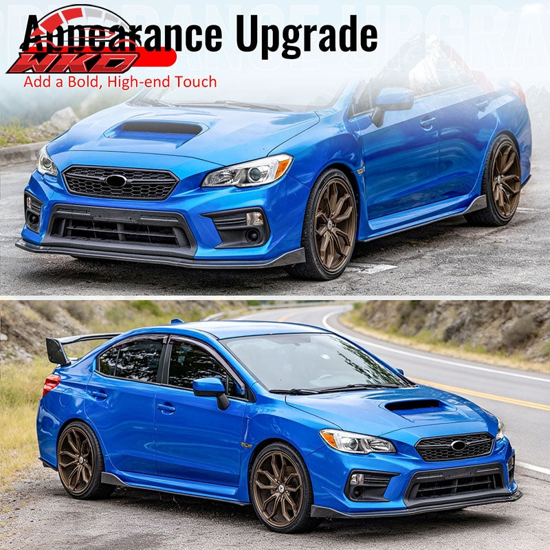 Wholesale 15-21 Subaru WRX & WRX STI Carbon Fiber Print Front Bumper Lip Spoiler 3PCS - Wikond Auto