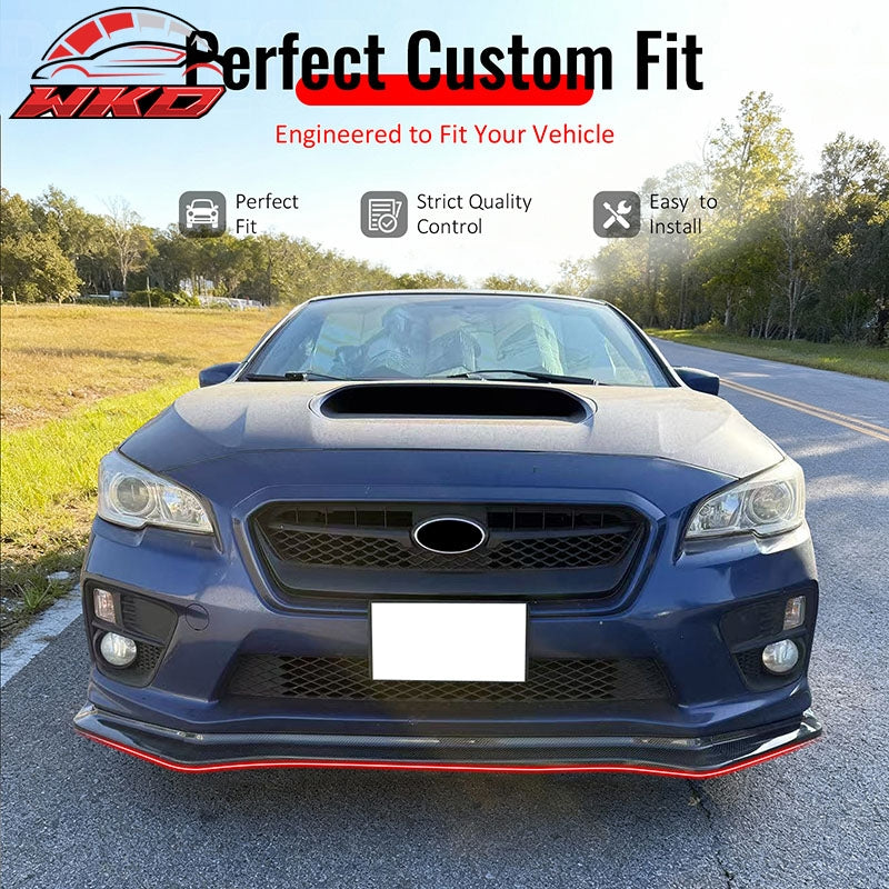 Wholesale 15-21 Subaru WRX/WRX STI Front Bumper Lip Carbon Fiber IKON Style Spoiler - Wikond Auto