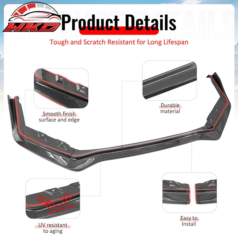 Wholesale 15-21 Subaru WRX/WRX STI Front Bumper Lip Carbon Fiber IKON Style Spoiler - Wikond Auto