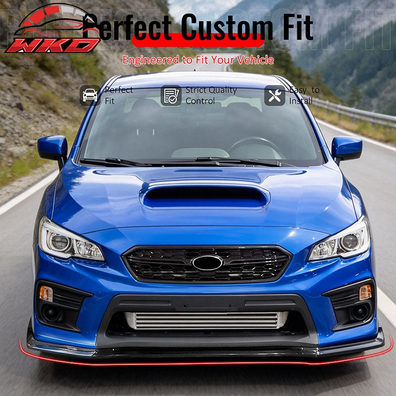 Wholesale 15-21 Subaru WRX & WRX STI Gloss Black Front Bumper Lip Spoiler 3PCS Set - Wikond Auto