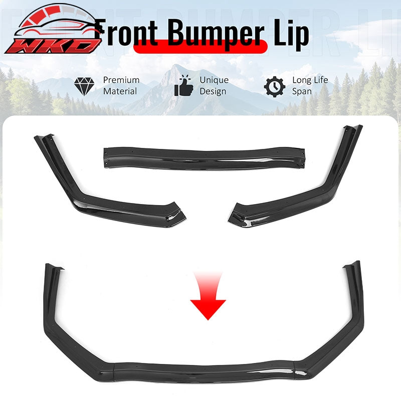 Wholesale 15-21 Subaru WRX & WRX STI Gloss Black Front Bumper Lip Spoiler 3PCS Set - Wikond Auto