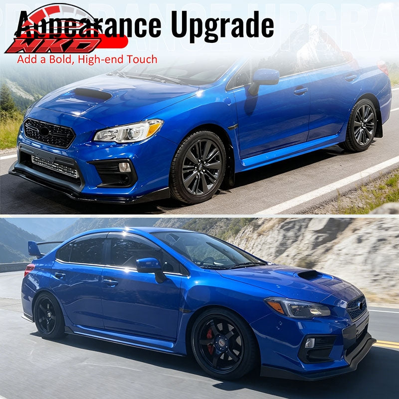 Wholesale 15-21 Subaru WRX & WRX STI Gloss Black Front Bumper Lip Spoiler 3PCS Set - Wikond Auto
