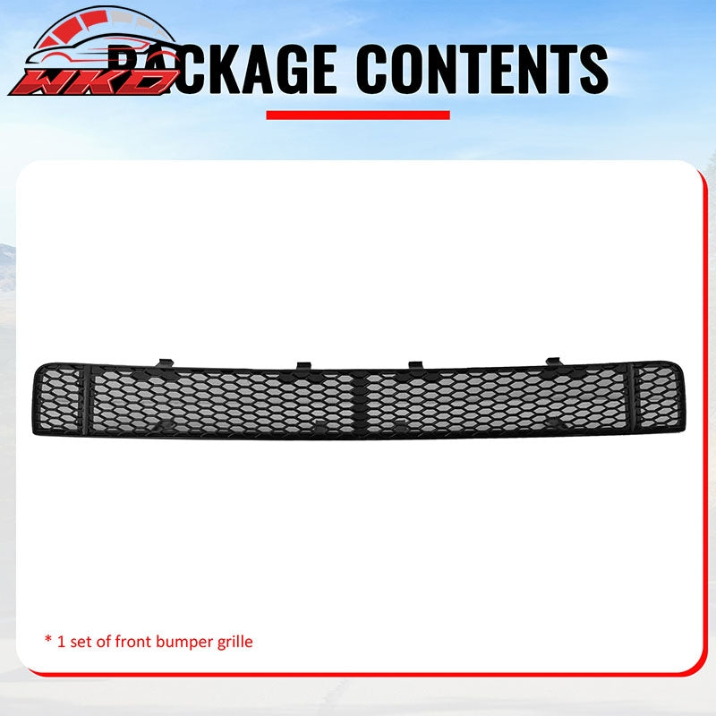 Fits 18-21 Subaru WRX/WRX STI Gloss Black Honeycomb Front Bumper Lower Grille PP
