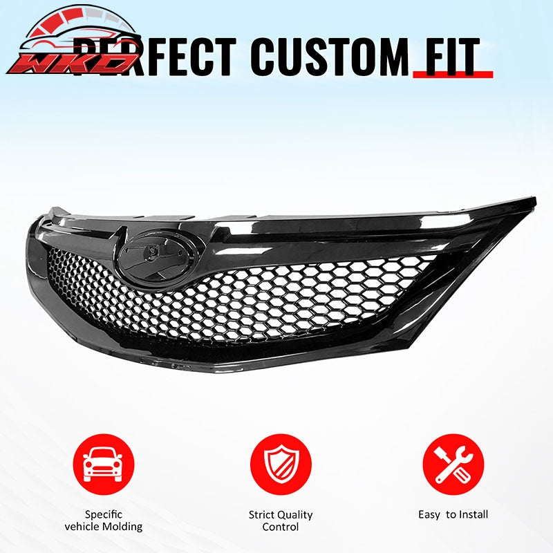 Fits 08-10 Subaru WRX & WRX STI Hatchback Honeycomb Style Grille Gloss Black ABS
