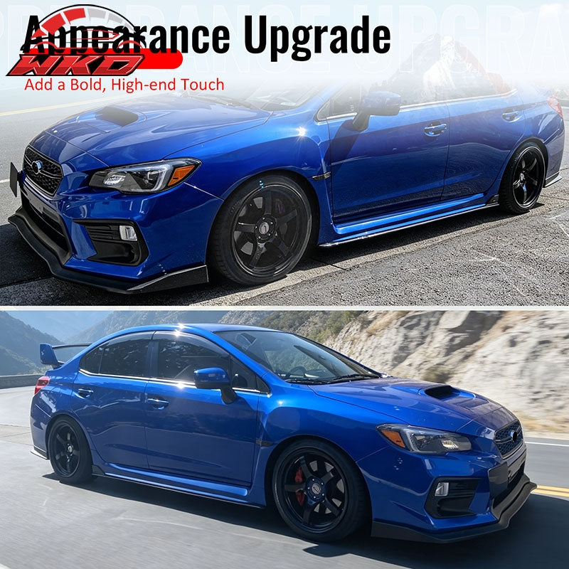 Wholesale 15-21 Subaru WRX & WRX STI Matte Black Front Bumper Lip Spoiler 3PCS Set - Wikond Auto