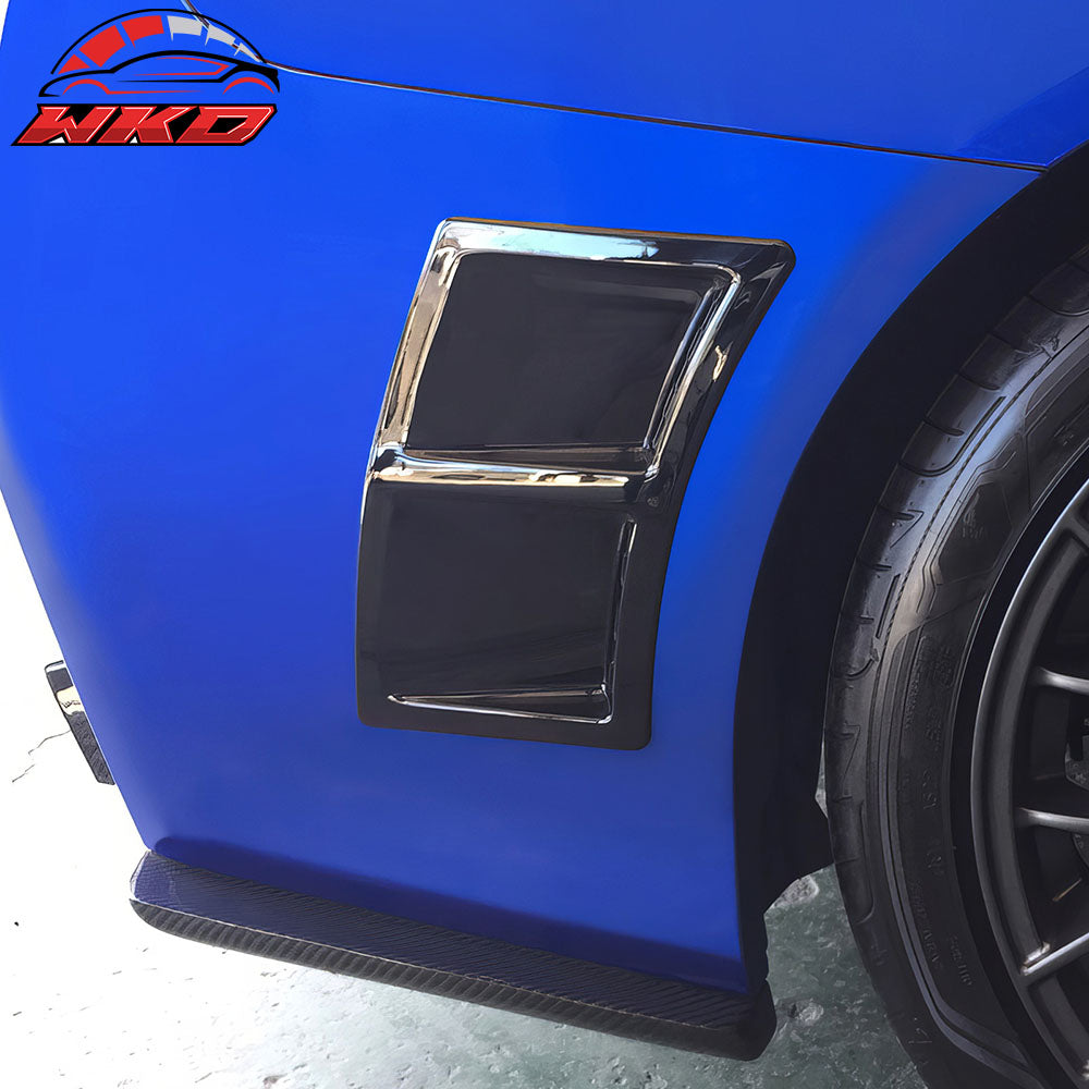 Fits 15-21 Subaru WRX & STI 2PCS Rear Bumper Side Fender Vent Unpainted Black