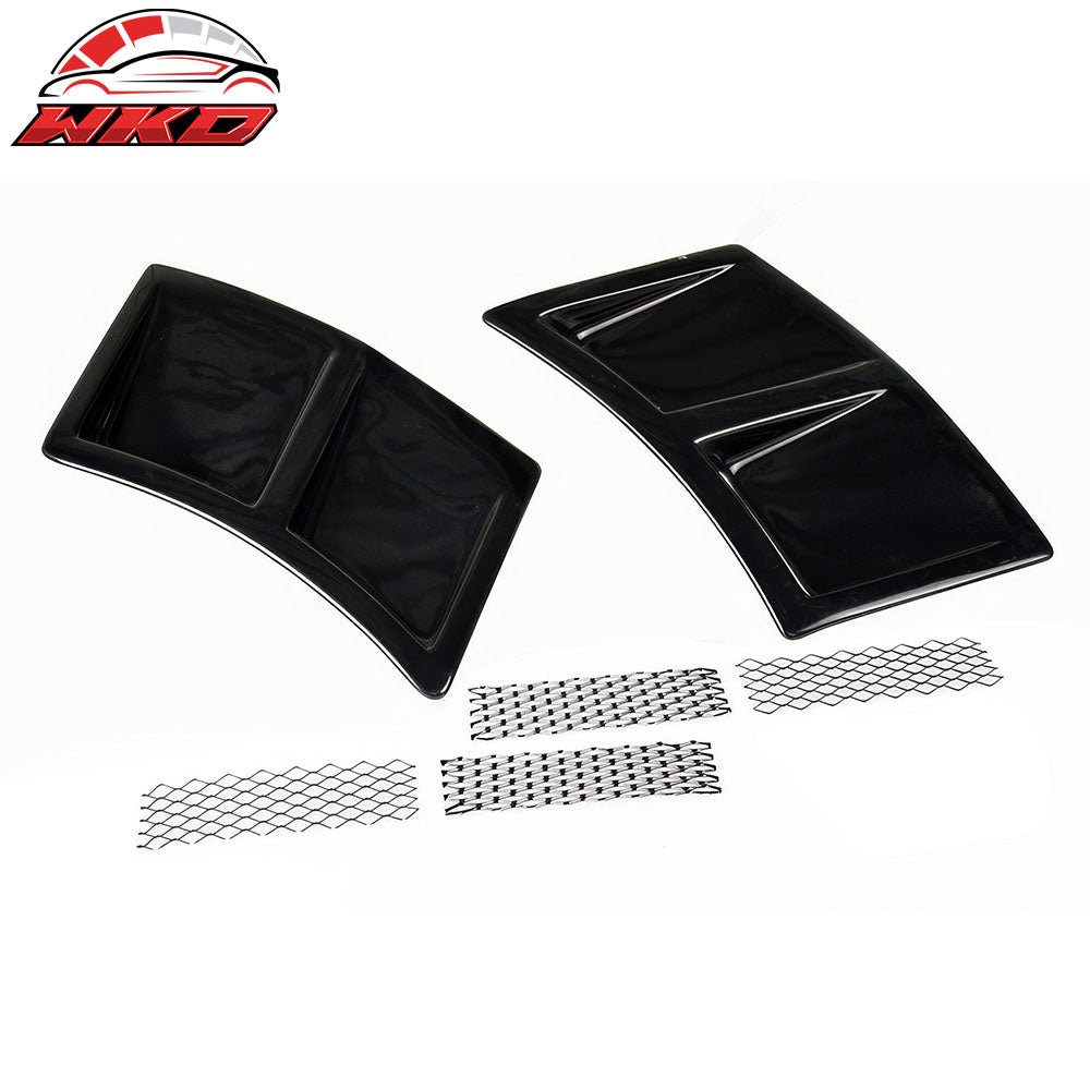 Fits 15-21 Subaru WRX & STI 2PCS Rear Bumper Side Fender Vent Unpainted Black