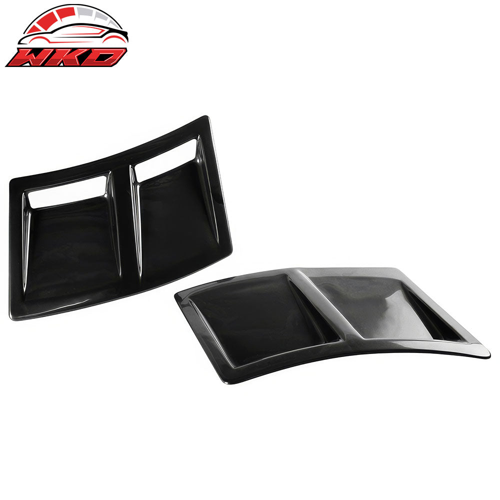 Fits 15-21 Subaru WRX & STI 2PCS Rear Bumper Side Fender Vent Unpainted Black