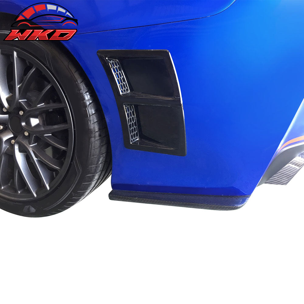 Fits 15-21 Subaru WRX STI Style Rear Bumper Side Fender Vent Painted #K1X White