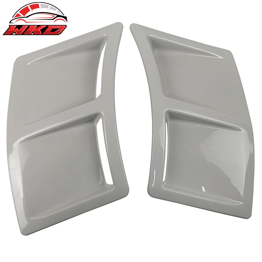 Fits 15-21 Subaru WRX STI Style Rear Bumper Side Fender Vent Painted #K1X White