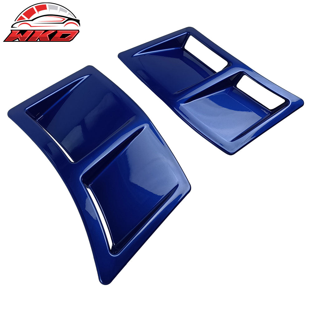 Fits 15-21 Subaru WRX STI Style Rear Bumper Side Fender Vent Painted #K7X Blue